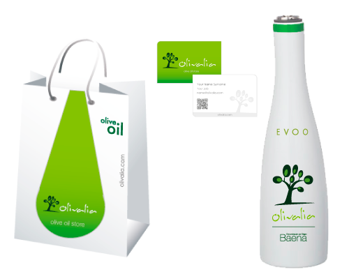 aceite de oliva - diseño botella corporativa y packaging