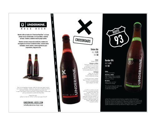 diseño de folletos publicitarios para marca de cerveza