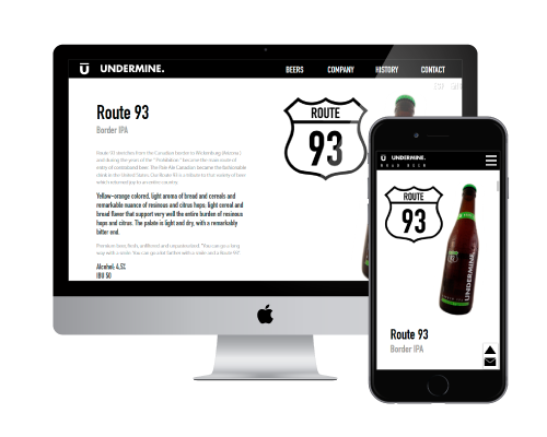marca de cerveza - diseño de página web corporativa